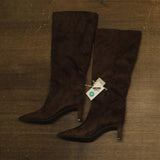 A New Day Womens Justice Boots Faux Suede Heeled 94568891 Brown 8M