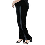 Alex Evenings Velvet Plus Size Full Length Slim Leg Formal Dress Pant Black 2X