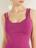 Guess Womens Gemma Bodycon Dress W2GK38Z2XY0 Purple Dragonfruit M