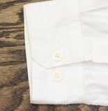 John Varvatos Mens Oversized Fit Textured Shirt Button Up W989F25-93MA White S