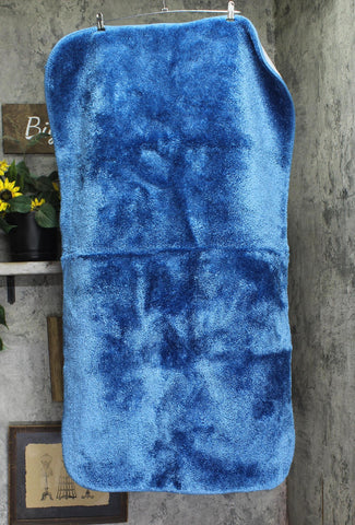 Garland Plush Rectangle Rounded Edge Non-Skid Bath Mat Rug Blue 26 in. x 46 in.