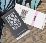 Coco Reef Racerback Hankerchief Hem Tankini Swim Top Black / Multi 38DD