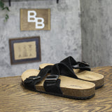 Goodfellow & Co Mens Saul Suede Two Band Sandals 94809736 Black 8