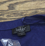 Belldini Embroidered Open-Front Cardigan with Stud Trim Twilight Blue 1X