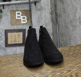 American Rag Womens Cadee Almond Toe Ankle Fashion Boots Black Microsuede 10M