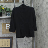 Ny Collection Womens Petite Jacket with 3/4 Sleeves PKQJ0152 Black PL