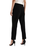 Calvin Klein Womens Ponte Cropped Straight Pants 44B690G Black L