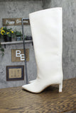 On 34th Womens Rachelle Stovepipe Boots 10019723900 Bone Smooth White 6M