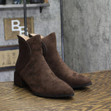 Journee Collection Womens Comfort Foam Consuello Booties Faux Suede Brown 8W