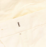 Calvin Klein Linen-Blend Mid Rise Slim-Leg Pants T52PA072 White 8P