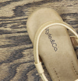 Style & Co Step N Flex Vacanzaa Wedge Sandals 10020541800 Cream Raffia Brown 8M