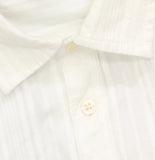 John Varvatos Mens Oversized Fit Textured Shirt Button Up W989F25-93MA White S