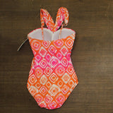 Anne Cole One-Piece Swimsuit with Twist Shirred Design Pink Tie Dye Foulard 8