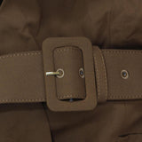 Calvin Klein Womens Collarless Belted Coat Jacket S08JL154 Brown 8