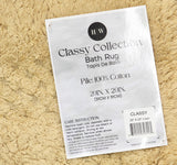 Home Weavers Classy 100% Cotton Contour Bath Rug Mat BCL2020LI Linen Brown 20x20