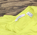 Isaac Mizrahi Live! V-Neck Forward Seam Knit Long-Sleeve Top Lime Glow Green L