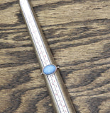 Stone Chain Link Textured Solid Band 5 Set Rings Silver Gray / Blue 7.75-8