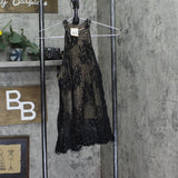 Material Girl Juniors Lined Lace Halter Top 2698408 Black S