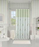 Piper & Wright Cassia Textured  Shower Curtain Green Multi 72" x 72"
