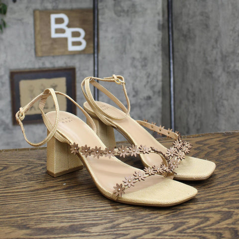 A New Day Women's Mirabel Strappy Heels 89530584 Beige Brown 8.5M