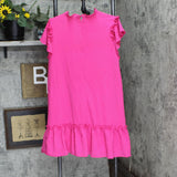 Cece Womens Tiered A-Line Ruffle Dress 166dfc51eaddcf Pink L