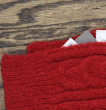 Style & Co. Womens Solid Cable Knit Scarf SC9542505 Red