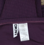 DKNY Womens Shirred One-Piece Swimsuit Textured DIMMS605 Port Textured Purple M