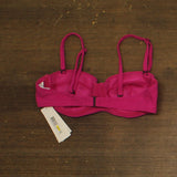 DKNY Textured Molded Balconette Bikini Top Swim Wildberry Textured Pink Purple M