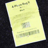 Garland Rug Gramercy 4 Piece Washable Bathroom Rug Set Black Standard