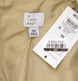 A New Day Signature Crepe Notch-Collar Button-Front Slim Fit Blazer Tan Brown XS