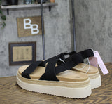 Wild Fable Womens Elliot Stretch Strappy Platform Sandals 93321834 Black 11M