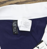 Lauren Ralph Lauren Bel Air Banded High Waist Bikini Bottom Blue / White 10
