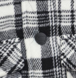 Woolrich X TGT Plaid Heavyweight Flannel Shacket Jacket Shirt Black / White M
