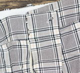 Ava & Viv Womens High-Rise Tapered Pants 89557691 Cream Plaid Off White 26