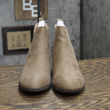 Journee Collection Womens Mylee Slip On Bootie MYLEE-BOOTIE Taupe Brown 7.5M