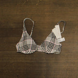 Salt + Cove Juniors Plaid Underwire Bikini Swim Top 807027 Black White Multi L