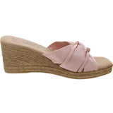 Easy Street Ghita Slip On Wedge Sandal GHITA Blush Crepe Pink 7W