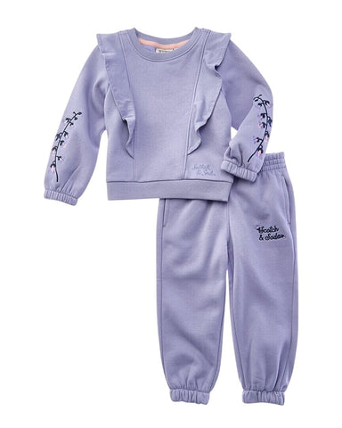 Scotch & Soda Embroidered Fleece Lounge Set Sweet Lavender Purple L (12/14)