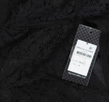 City Chic Womens Trendy Plus Size High-Low Keyhole Belted Lace Dress Black 18W