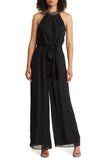 Eliza J Womens Embellished Wide Leg Jumpsuit EJ2-0062 Black 10
