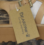 Bearpaw Leather Platform Buckle Strappy Open Toe Sandals Iced Coffee Brown 7M