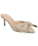 On 34th Womens Alaynaa Pointed-Toe Bow Mule Pumps 10022665500 Natural Brown 10M