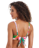 Bar III Womens Bermuda Babe Lace-up Bikini Swim Top MBBU25145 White Multi M