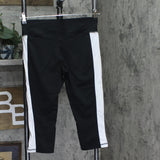 Id Ideology Petite Colorblocked Cropped Capri Leggings Noir White / Black PM