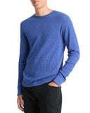 Vince Pima Cotton-Blend Thermal Long-Sleeve T-Shirt Light Faded Cobalt Blue L