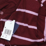 Gap Body Womens Henley Dorm Long-Sleeve Sleepshirt G1086XDLMA Red Striped M