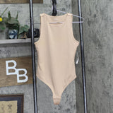 Alfani Womens High Neck Thong Bodysuit 167e9b1a746607 Beige Brown S