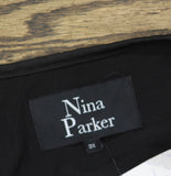 Nina Parker Mesh Panel Long Sleeve Bodysuit 621-CSBS178W Anthracite Black 3X
