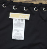 Michael Michael Kors Womens High Leg Bikini Swim Bottom MM04913 Black L