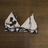 Lauren Ralph Lauren Allora Floral Triangle V-Neck Swim Top Blue Multi 16